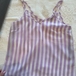 White and Purple Tank Top